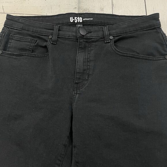 U-510 Men's W34 x L25 Black Kingston Slim Fit Stretch Denim Jeans - Picture 3 of 8